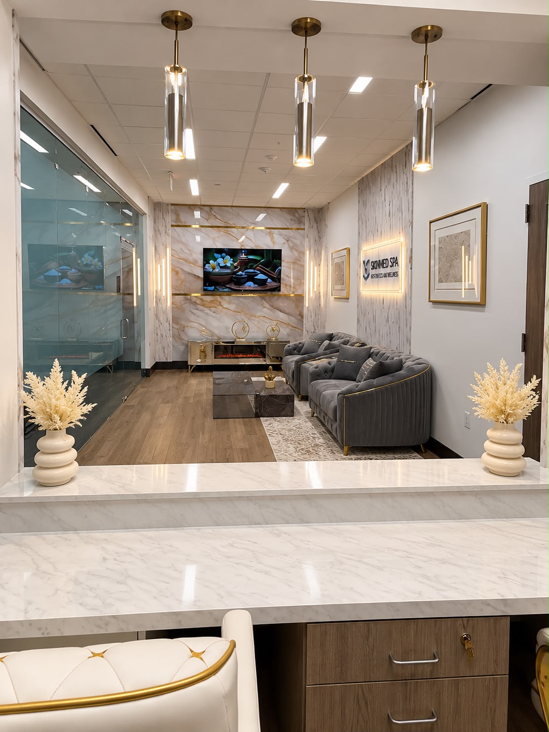 Spa reception and lounge interior